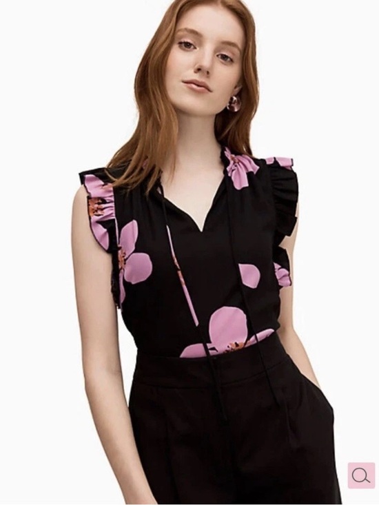 kate spade Tops - Kate Spade Blouse in Grand Flora Print Size Small
